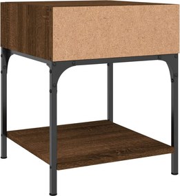 vidaXL Κομοδίνα 2 τεμ Καφέ Δρυς 40x41x50 εκ. από Επεξεργασμένο Ξύλο