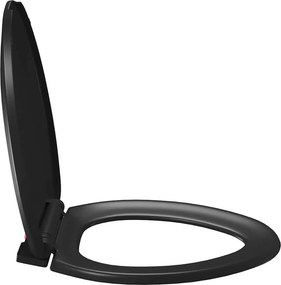vidaXL Κάλυμμα Λεκάνης με Soft Close &amp; Quick Release Μαύρο