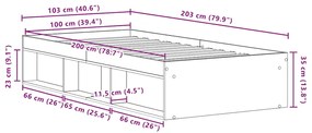 ΠΛΑΙΣΙΟ ΚΡΕΒΑΤΙΟΥ ΜΑΥΡΗ ΔΡΥΣ 100X200 ΕΚ. ΕΠΕΞΕΡΓΑΣΜΕΝΟ ΞΥΛΟ 3329330