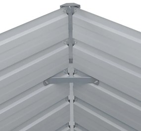 vidaXL Ζαρντινιέρα Ψηλή Πράσινη 100x100x45 εκ. Γαλβανισμένος Χάλυβας