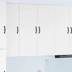 vidaXL Κρεμαστό ντουλάπι κουζίνας με ράφι Υψηλής γυαλάδας λευκό