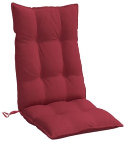 Μαξιλάρια Καρέκλας με Πλάτη 6 τεμ. Μπορντό από Ύφασμα Oxford - Κόκκινο