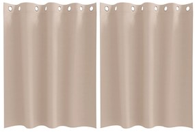 vidaXL Κουρτίνες με κουρτίνες 2 pcs Taupe 140 x 140 cm Πολυεστέρας