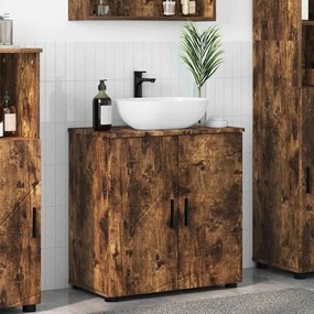 vidaXL Ντουλάπι Μπάνιου με ράφι Καπνιστή δρυς 61 x 35 x 64 εκ.