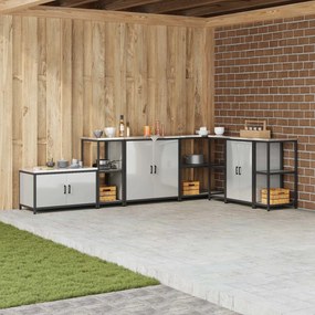 vidaXL Ράφι Κουζίνας HATTEM Ασημί 40 x 50 x 92 εκ Ατσάλι
