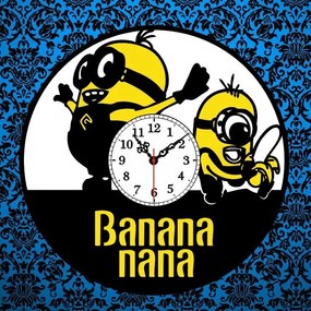Intra απο ξύλο plywood 3mm-4mm πάχος - Ρολόι τοίχου Minions Δίασταση 30x30 cm Intraeaxys-ro6ylqm7