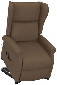 vidaXL Πολυθρόνα με Ανύψωση Καφέ Υφασμάτινη