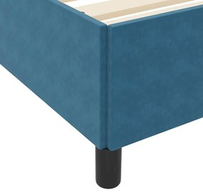 vidaXL Σκελετός Κρεβατιού με στρώμα Σκούρο Μπλε 120 x 200 cm ύφασμα