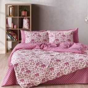 Παπλωματοθήκη Barat 20 (Σετ 2τμχ) Old Rose-Ecru Kentia Μονό 165x245cm 100% Βαμβάκι