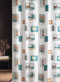 Κουρτίνα Μπάνιου Μ180xΥ200εκ. Υφασμάτινη Polyester Joy Bath Seaside Multi 002-000008