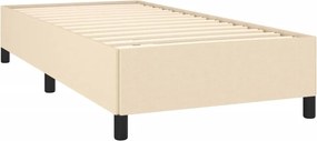 vidaXL Πλαίσιο κρεβατιού χωρίς στρώμα Κρέμα 80x200 cm Ύφασμα