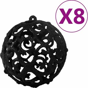 vidaXL Χριστουγεννιάτικες Μπάλες Σετ 100 Τεμαχίων Μαύρες