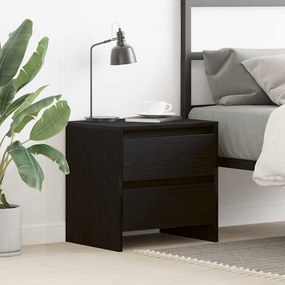 vidaXL Κομοδίνο Μαύρη Δρυς 45x34x44,5 εκ. Κατασκευασμένο Ξύλο