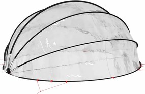 vidaXL Θόλος πισίνας Διαφανές 546 x 516 x 250 εκ. PVC