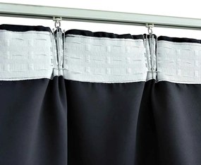 vidaXL Κουρτίνες Συσκότισης με Γάντζους 2 τεμ. Ανθρακί 140 x 225 εκ.