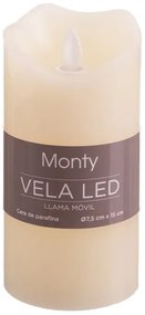 Κερί led με κίνηση φλόγας κρεμ 9x17εκ.