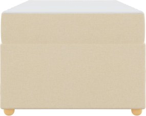vidaXL Σκελετός Κρεβατιού με στρώμα Κρεμ 80 x 200 cm ύφασμα
