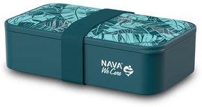 NAVA Δοχείο φαγητού πλαστικό ορθογώνιο &quot;We Care&quot;, πετρόλ 650ml 10-259-032