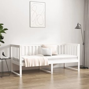vidaXL Καναπές Κρεβάτι Χωρίς Στρώμα Λευκό 80x200 εκ. Μασίφ Ξύλο Πεύκου
