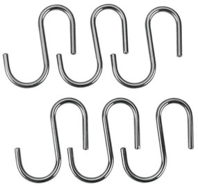 Γάντζος για κρέμασμα Metaltex Lonardo Chrome Μέταλλο 6,5 cm 6 Τεμάχια