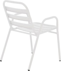 Τραπεζαρία Vergo-Sussie pakoworld σετ 3τεμ λευκό μέταλλο Φ60x70εκ