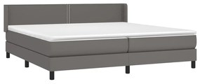 ΚΡΕΒΑΤΙ BOXSPRING ΜΕ ΣΤΡΩΜΑ ΓΚΡΙ 200X200 ΕΚ. ΣΥΝΘΕΤΙΚΟ ΔΕΡΜΑ 3130743