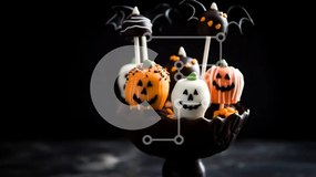 Intra Συλλεκτικό Ξύλινο Παζλ Plywood  4mm - Εορταστικό Halloween Chocolate Cake Pops Σε Ξύλινο Κουτί - Διαστάσεις: 10x10 cm – 25 κομμάτια