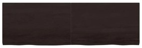 vidaXL Πάγκος Μπάνιου Σκούρο Καφέ 160x50x(2-4) εκ. Επεξεργ. Μασίφ Ξύλο