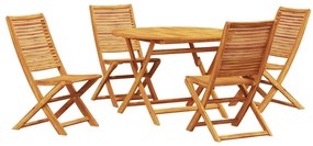 vidaXL Σέτ φαγητού για κήπο 5 pcs Καφέ Μασίφ ξύλο ακακίας