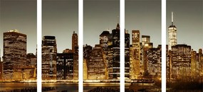 Κέντρο εικόνων 5 τμημάτων Νέα Υόρκη - 100x50