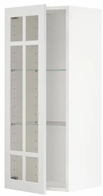METOD ντουλάπι τοίχου με ράφια/γυάλ πόρτα 694.610.70