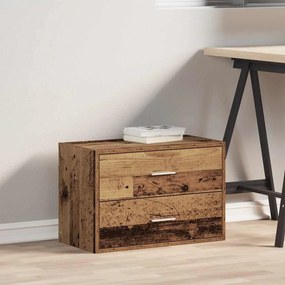 Ντουλάπι με 2 συρτάρια Παλαιού Ξύλου 60x31x40εκ. από Επεξ. Ξύλο - Καφέ