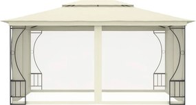 vidaXL Κιόσκι με Δίχτυα Κρεμ 300 x 400 x 265 εκ.