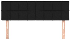 vidaXL Κεφαλάρια Μαύρα 144x5x78/88 εκ. Ύφασμα