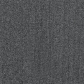 Πλαίσιο Κρεβατιού Γκρι 200 x 200 εκ. από Μασίφ Ξύλο Πεύκου - Γκρι