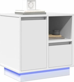 vidaXL Κομοδίνο 2 pcs Λευκό 50 x 34,5 x 50 εκ. Επεξεργασμένο ξύλο