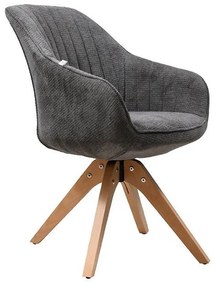 Swivel Dining Chair FL23A Fylliana Grey 63x58x82 cm