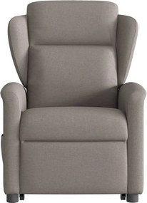 vidaXL Πολυθρόνα Μασάζ Ηλεκτρική Ανακλ.Taupe Υφασμάτινη