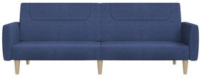vidaXL Καναπές - Κρεβάτι Διθέσιος Μπλε Υφασμάτινος