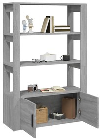 vidaXL Ντουλάπι Γκρι Sonoma 80x30x119,5 εκ. από Επεξεργασμένο Ξύλο