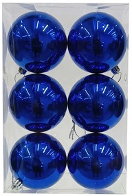 Σετ 6 τεμ. Χριστουγεννιάτικες Μπάλες Μπλέ 8cm 238088