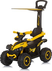 Ride on car with handle and canopy "ATV" yellow