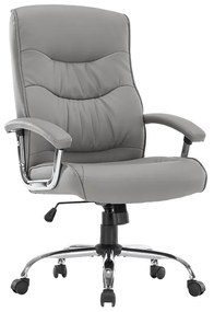 256-000010 Καρέκλα γραφείου διευθυντή Primrose pakoworld pu γκρι 65,0x74,0x120,0εκ PVC - PU GREY, 1 Τεμάχιο