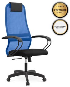 Καρέκλα γραφείου Prince Megapap με ύφασμα Mesh σε χρώμα μπλε - μαύρο 66,5x70x123/133εκ. - Ύφασμα - GP008-0006