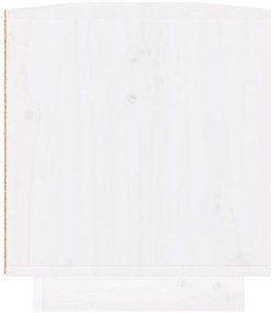 vidaXL Έπιπλο Τηλεόρασης Λευκό 110 x 34 x 40 εκ. από Μασίφ Ξύλο Πεύκου