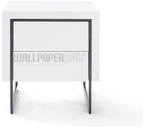 Gap Κομοδίνο Μαύρο / Λευκό Ματ 50x40x55
