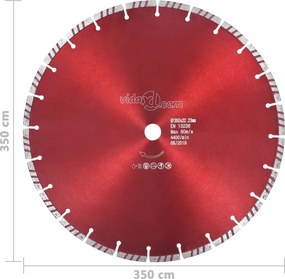 vidaXL Διαμαντόδισκος Κοπής Turbo 350 χιλ. Ατσάλινος