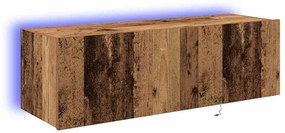 vidaXL Ντουλάπι Τηλεόρασης Τοίχου 2 pcs Παλιό Ξύλο 100 x 35 x 31 cm