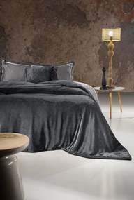 Κουβέρτα Με Μαξιλαροθήκη Flannel Μονή Velvet Anthracite 160x220εκ. Guy Laroche