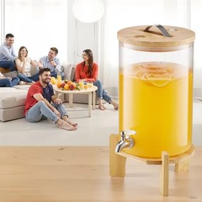 VEVOR Drink Dispenser 8L Beverage Dispenser for Parties Glass with Stand